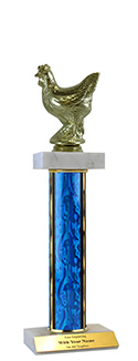 12" Chicken Double Marble Trophy