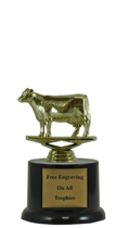 5" Pedestal Cow Trophy