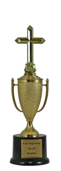 12" Cross Cup Pedestal Trophy