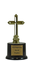 7" Pedestal Cross Trophy