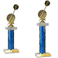 Double Marble Darts Trophies