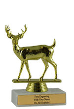 6" Buck Deer Economy Trophy