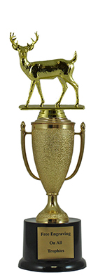 12" Buck Deer Cup Pedestal Trophy