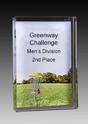 Disc Golf 4x6 Color Crystal Award