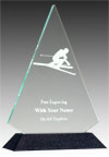 Downhill Skiing  Acrylic Triangle