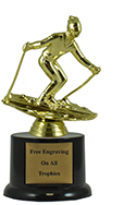 7" Pedestal Downhill Skiing Trophy