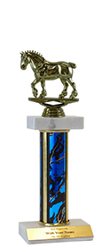 11" Draft Horse Double Marble Trophy