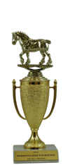 9" Draft Horse Cup Trophy