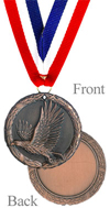 Antiqued Bronze Eagle Medal