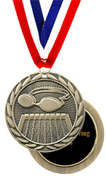 Economy Engraved Swimming Medal