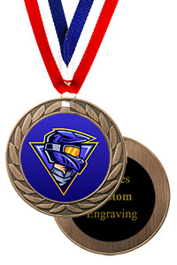 Custom Medal - Bronze Laurel - Engraved