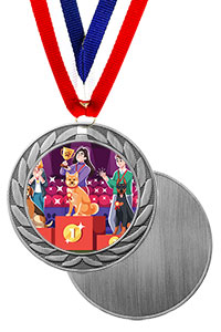 Custom Medal -  Silver Laurel