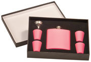 Anodized Stainless Steel Flask Gift Set