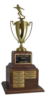 Perpetual Fantasy Football Metal Cup Trophy
