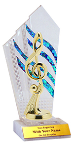 "Flames" Music G-Clef Trophy