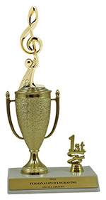 11" Music G-Clef Cup Trim Trophy