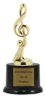 8" Pedestal Music G-Clef Trophy