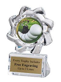 Golf Sunburst Acrylic Award