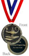 Engraved Antique Gold Academic Medal