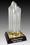 4 Column Diamond Acrylic Award