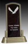 Marbleized Acrylic Eagle Award with Brass Base