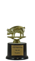 5" Pedestal Hog Trophy