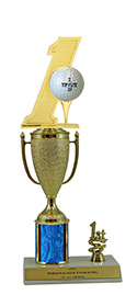 12" Hole In One Cup Trim Trophy