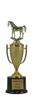 11" Arabian Horse Cup pedestal Trophy