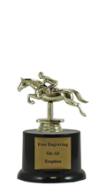 6" Pedestal Jumping Horse Trophy