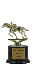 6" Pedestal Horse Racing Trophy