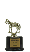 6" Pedestal Western Horse Trophy