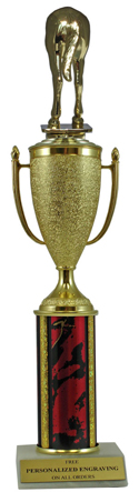 14" Horse Rear Cup Trophy