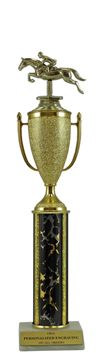 15" Jumping Horse Cup Trophy