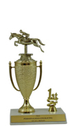 9" Jumping Horse Cup Trim Trophy