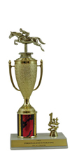 11" Jumping Horse Cup Trim Trophy