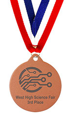 UV Color Printed Bronze Medal - Large - with Engraving