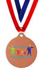 UV Color Printed Bronze Medal - 2 3/4 inches
