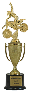 12" Motocross Cup Pedestal Trophy