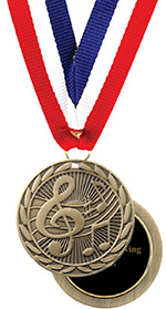 Economy Engraved Music Medal
