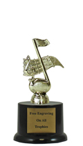 6" Pedestal Music Note Trophy