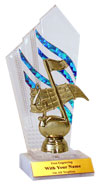 "Flames" Music Note Trophy