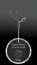 Round Crystal Ornament - Gift Box Design