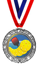 Pickleball Antique Silver Medal