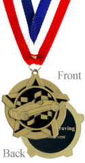 All Star Gold Pinewood Derby Medal