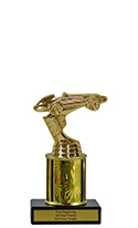6" Pinewood Derby Economy Trophy with Black Marble base
