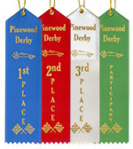 Pinewood Derby Ribbons - 25 Pack