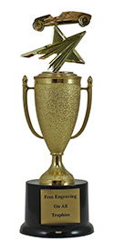 10" Pinewood Derby Star Cup Pedestal Trophy