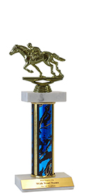 11" Racing Horse Double Marble Trophy