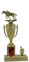 11" Horse Racing Cup Trim Trophy