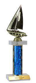 12" Sailboat Double Marble Trophy